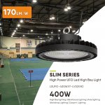 Ultra Slim 400W 68000lm High Power UFO LED High Bay Light - Aluminum Industry Waterproof Lighting Fixtures